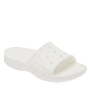 Crocs Womens White Gender Inclusive Baya II Slide Sandals Sz 8 New